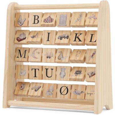 KONGES SLØJD ABC WOODEN BLOCK FRAME (MULTI)