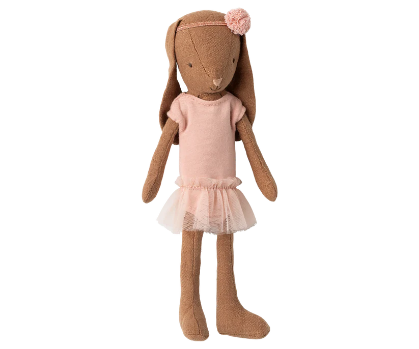 Bunny size 1, Chocolate brown - Ballet suit and skirt rose