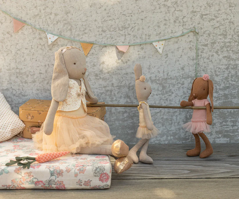 Bunny size 1, Chocolate brown - Ballet suit and skirt rose1