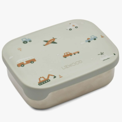 Liewood Arthur Printed Lunchbox	LW14982	Vehicles/dove blue mix