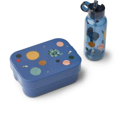 Liewood Chelsey Printed Lunchbox Set 	LW20131	Universe / Classic navy