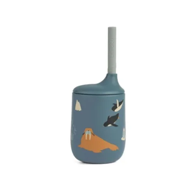 Liewood Ellis Printed Sippy Cup 230ml LW15019 2501 Arctic Sea / Ocean view
