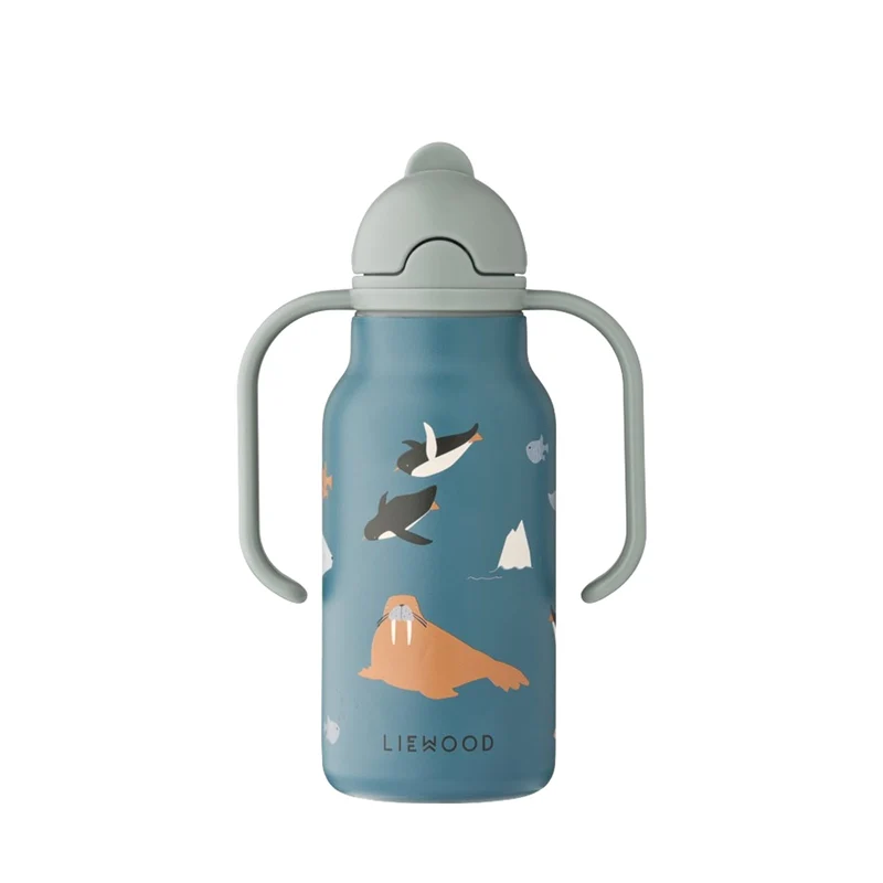 Liewood Kimmie Water Bottle 250 ml2501 Arctic Sea Ocean view
