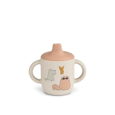 Liewood Neil Sippy Cup LW13060 2503 Cats and Dogs / Sandy