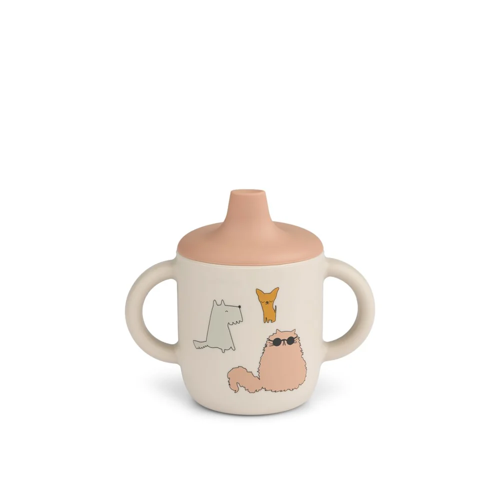 Liewood Neil Sippy Cup 2503 Cats and Dogs Sandy