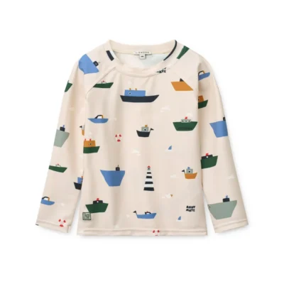 Liewood	Noah Printed Longsleeve Swim Tee  LW19977 - 2618 Sailing / Sandy size 110 (5Y)